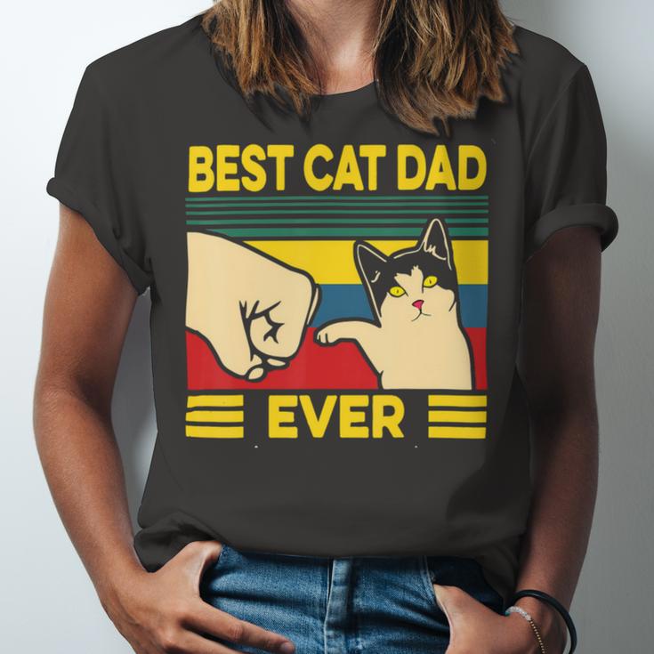 Mens Vintage Best Cat Dad Ever Bump Fit 240 Shirt Unisex Jersey Short Sleeve Crewneck Tshirt