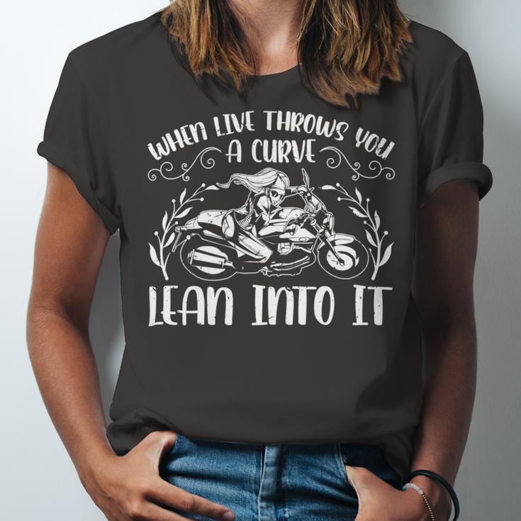 Motorcycle When Live Throws You A 470 Shirt Unisex Jersey Short Sleeve Crewneck Tshirt