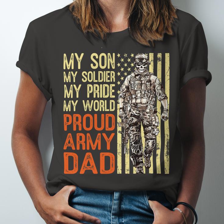 My Son Is Soldier Proud Military Dad 703 Shirt Unisex Jersey Short Sleeve Crewneck Tshirt