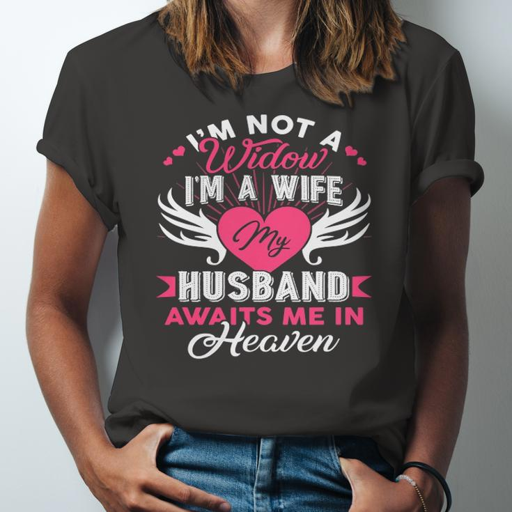 Im Not A Widow Im A Wife My Husband Awaits Me In Heaven Jersey T-Shirt