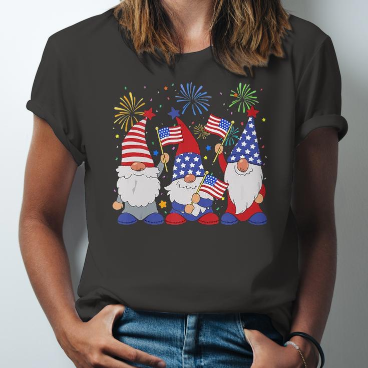 Patriotic Usa American Gnomes 4Th Of July Jersey T-Shirt