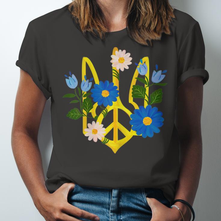 Peace In The Crest Of Ukraine Peace And Solidarity For Ukraine Unisex Jersey Short Sleeve Crewneck Tshirt