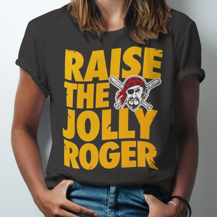 Pirates Raise The Jolly Roger Unisex Jersey Short Sleeve Crewneck Tshirt