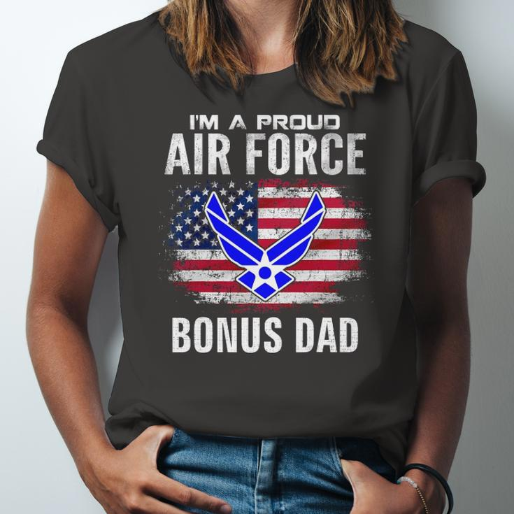 Im A Proud Air Force Bonus Dad With American Flag Veteran Jersey T-Shirt