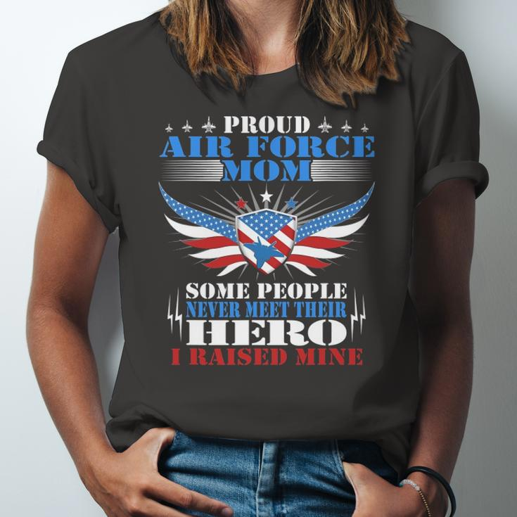 Proud Air Force Mom I Raised Mine Military Mother Jersey T-Shirt