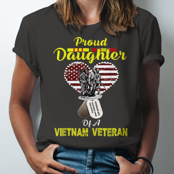 Proud Daughter Of A Vietnam Veteran Veterans Day Unisex Jersey Short Sleeve Crewneck Tshirt