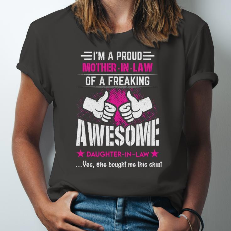 Im A Proud Mother In Law Of An Awesome Daughter In Law Jersey T-Shirt