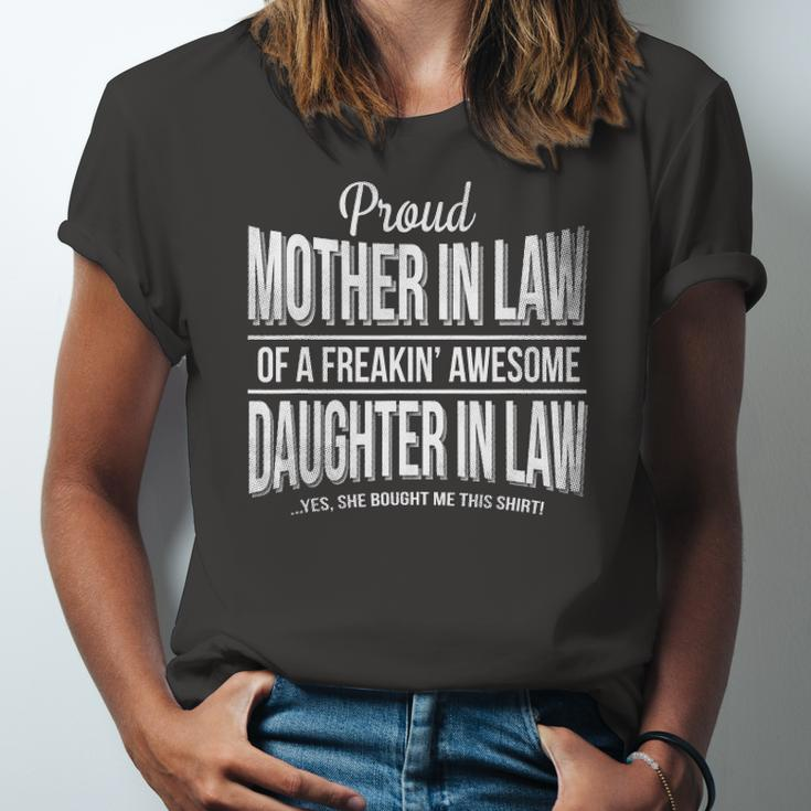 Proud Mother In Law Of A Freakin Awesome Daughter In Law Jersey T-Shirt