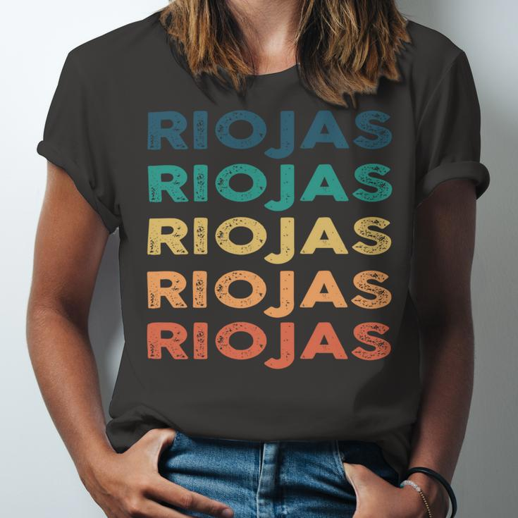 Riojas Name Shirt Riojas Family Name Unisex Jersey Short Sleeve Crewneck Tshirt