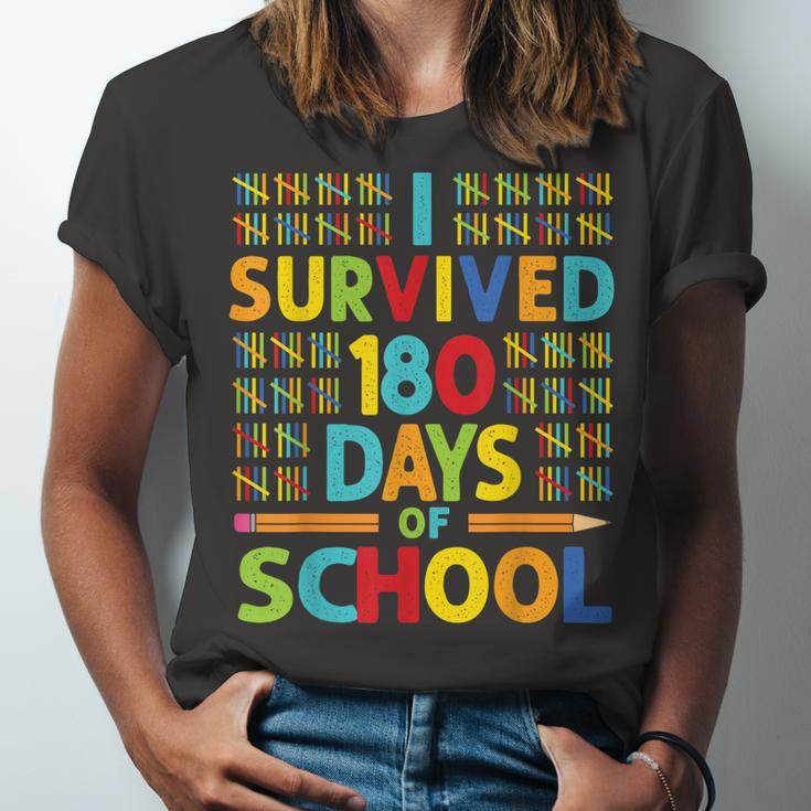 I Survived 180 Days Of School Last Day Of School Teacher V2 Jersey T-Shirt