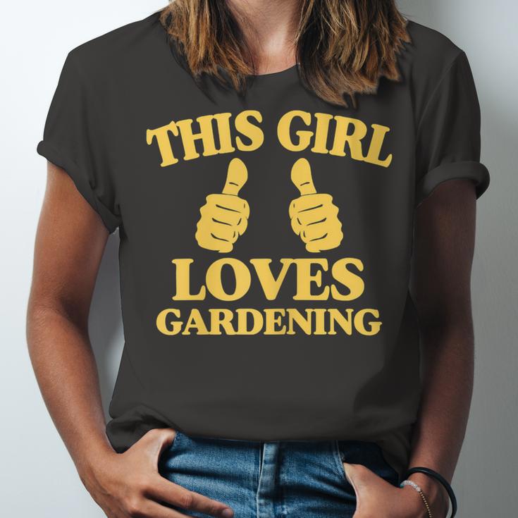 This Girl Loves Gardening Two Thumbs 554 Shirt Unisex Jersey Short Sleeve Crewneck Tshirt