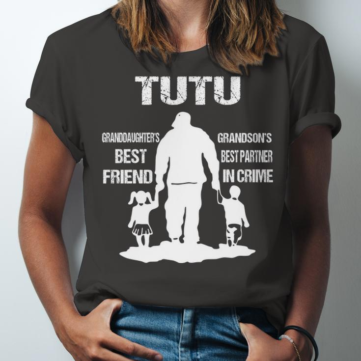 Tutu Grandpa Gift Tutu Best Friend Best Partner In Crime Unisex Jersey Short Sleeve Crewneck Tshirt