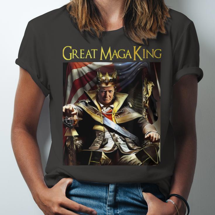 Ultra Maga Great Maga King Shirt Great Maga King Trump 2024 Unisex Jersey Short Sleeve Crewneck Tshirt