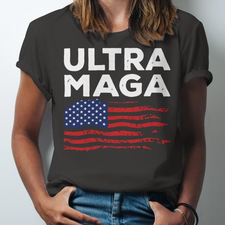 Ultra Maga Proud American Distressed Flag Patriotic Unisex Jersey Short Sleeve Crewneck Tshirt