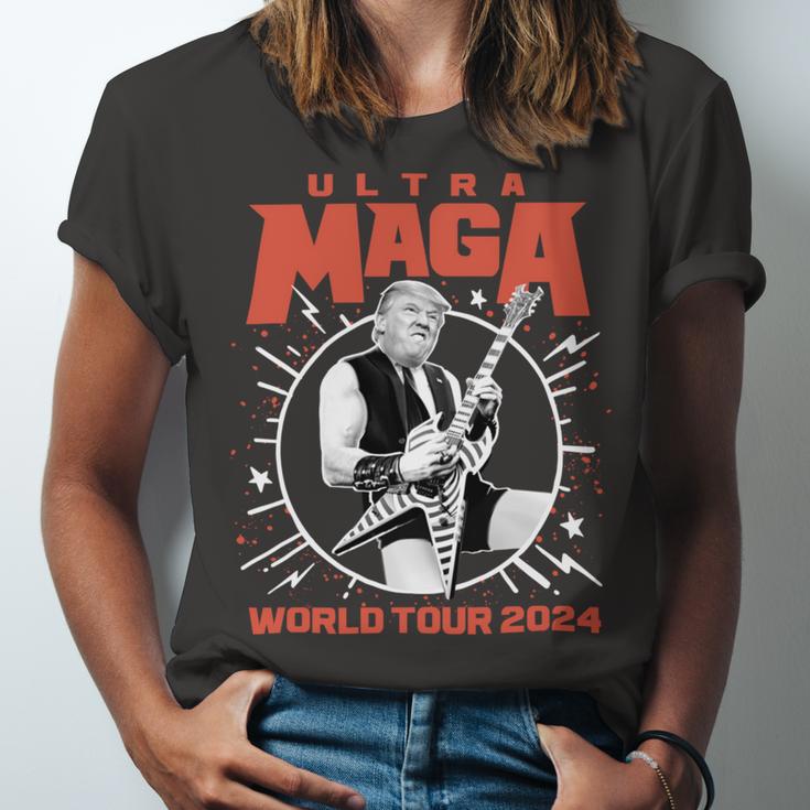 Ultra Maga Trump 2024 Tshirt Heavy Metal World Tour Unisex Jersey Short Sleeve Crewneck Tshirt