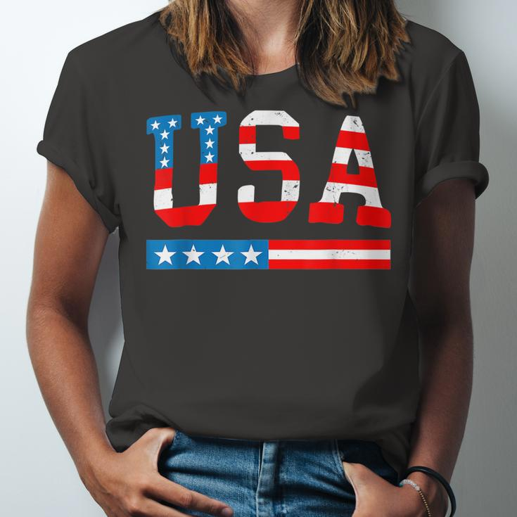 Usa Flag American 4Th Of July Merica America Flag Usa Jersey T-Shirt