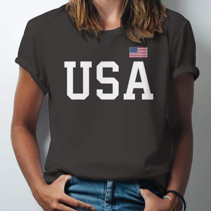 Usa Kids Patriotic American Flag 4Th Of July Jersey T-Shirt