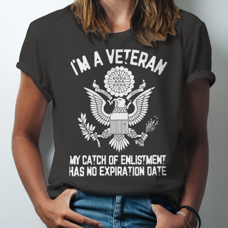 Veteran Patriotic Im A Veteran Mi Catch Of Enlistment Veterans Day Mi Catch Of Enlistment Proud Vetnavy Soldier Army Military Unisex Jersey Short Sleeve Crewneck Tshirt