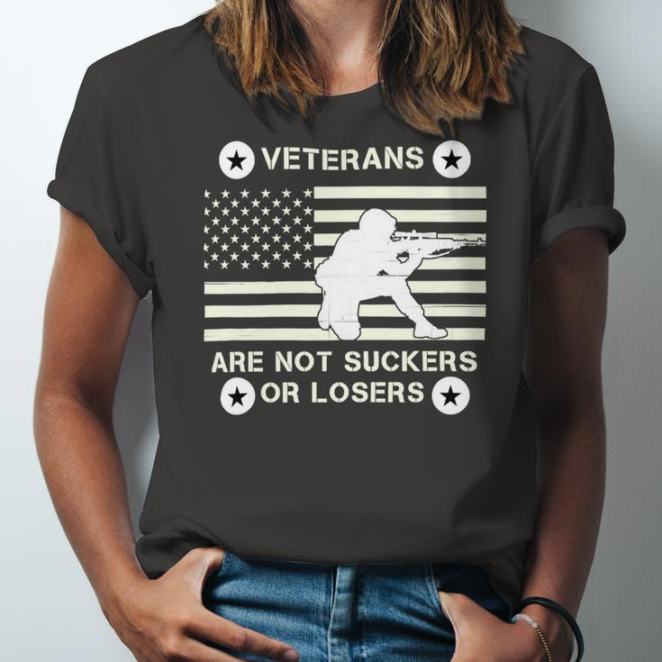 Veteran Veterans Are Not Suckers Or Losers 214 Navy Soldier Army Military Unisex Jersey Short Sleeve Crewneck Tshirt