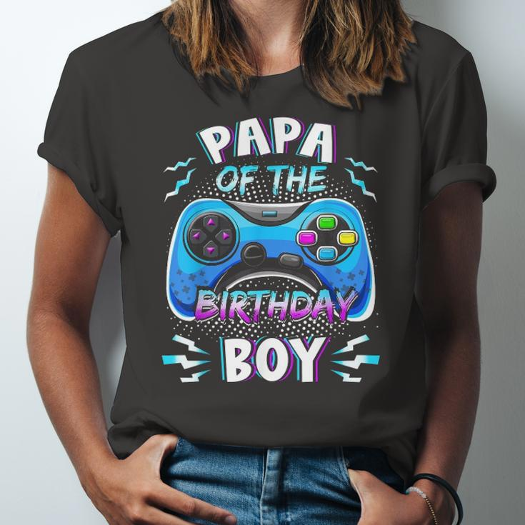 Video Game Birthday Party Papa Of The Birthday Boy Matching Jersey T-Shirt