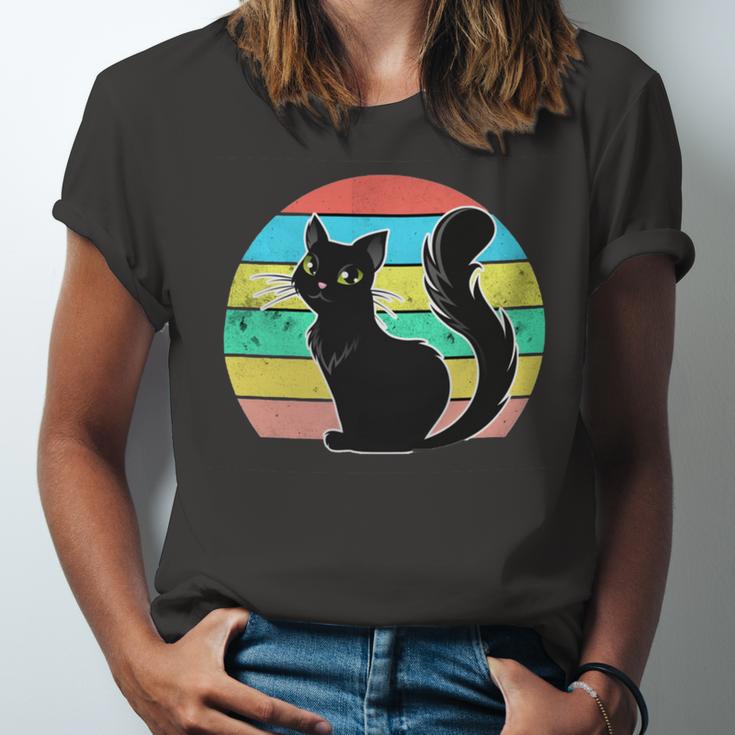 Vintage Black Cat Lover 307 Shirt Unisex Jersey Short Sleeve Crewneck Tshirt