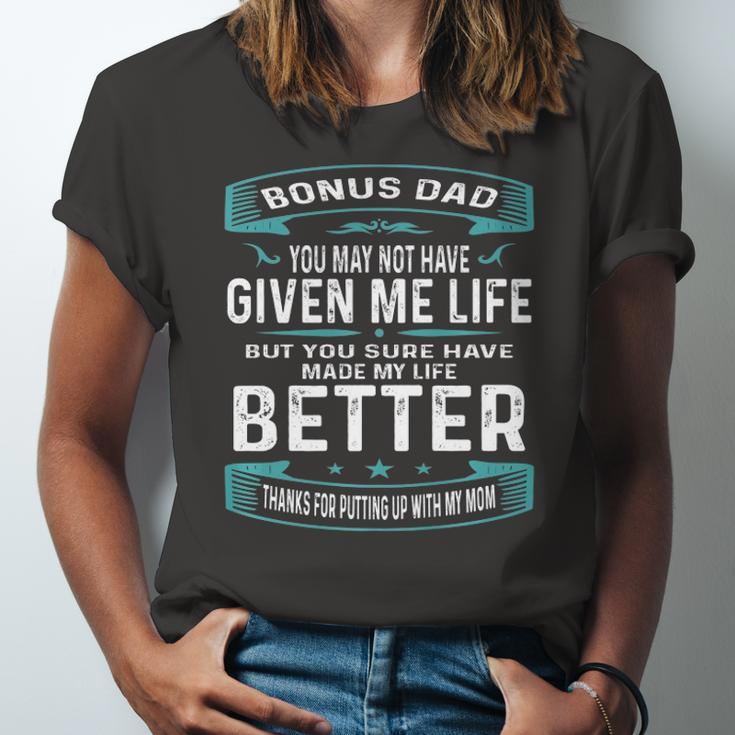 Vintage Fathers Day Bonus Dad From Daughter Son Boys Jersey T-Shirt