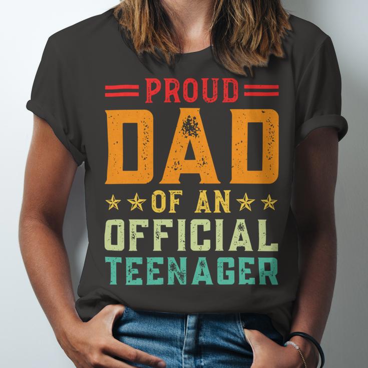 Vintage Thirteen Retro Proud Dad Of An 544 Shirt Unisex Jersey Short Sleeve Crewneck Tshirt