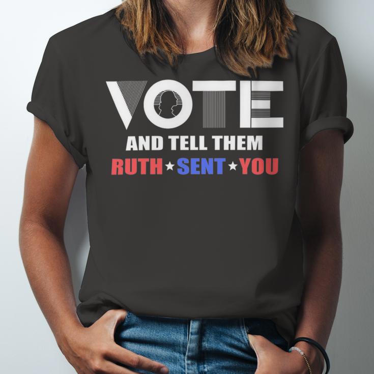 Vote Tell Them Ruth Sent You 32 Shirt Unisex Jersey Short Sleeve Crewneck Tshirt