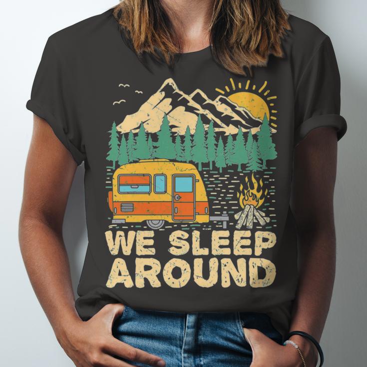 We Sleep Funny Camping Unisex Jersey Short Sleeve Crewneck Tshirt