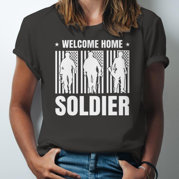 Welcome Home Soldier Usa Warrior Hero Military Jersey T-Shirt