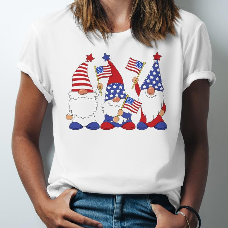 4Th Of July 2022 Patriotic Gnomes American Usa Jersey T-Shirt