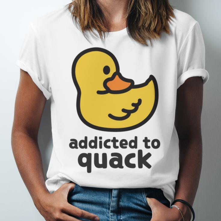 Addicted To Quack Unisex Jersey Short Sleeve Crewneck Tshirt