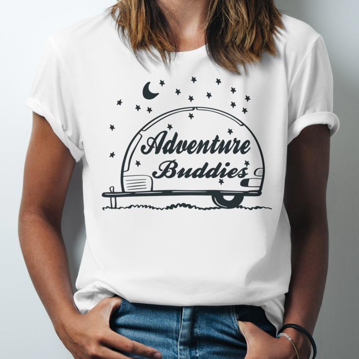 Adventure Buddies Couples Adventure Gift Travel Gift Road Trip Gift Gift For Family Travel Unisex Jersey Short Sleeve Crewneck Tshirt