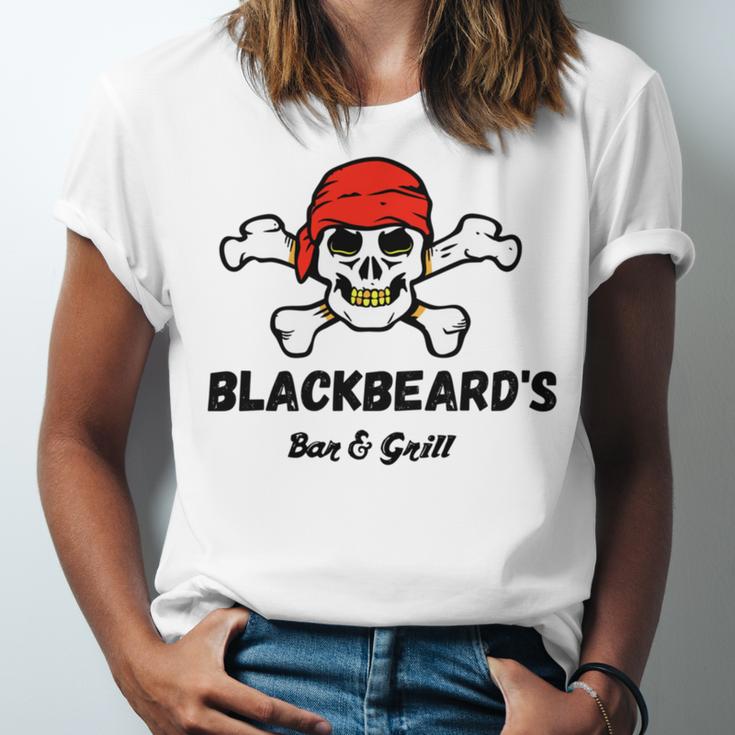 Blackbeards Bar Grill Unisex Jersey Short Sleeve Crewneck Tshirt