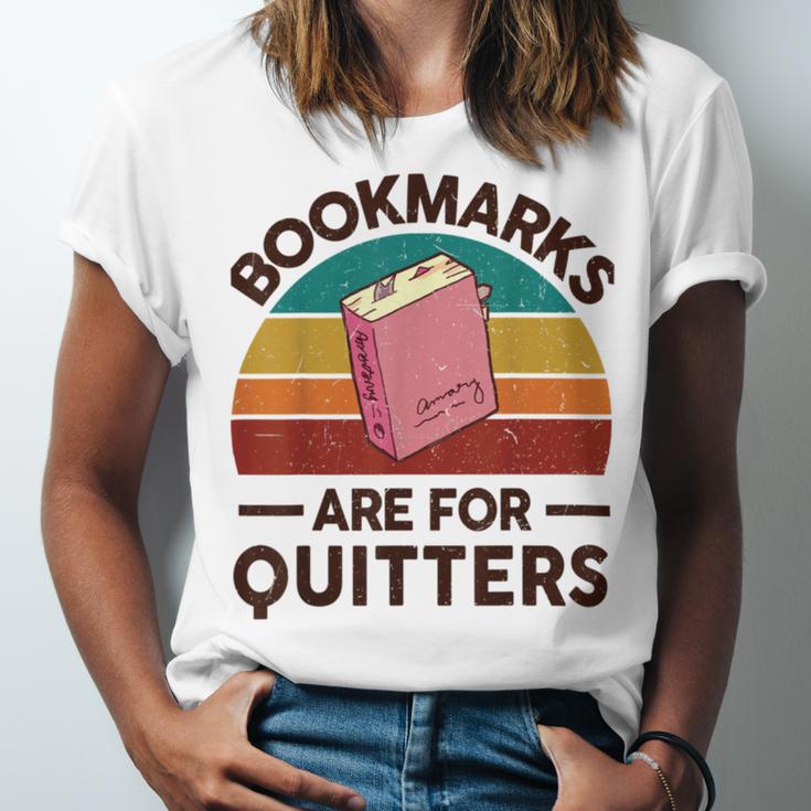 Bookmarks Are For Quitters Unisex Jersey Short Sleeve Crewneck Tshirt