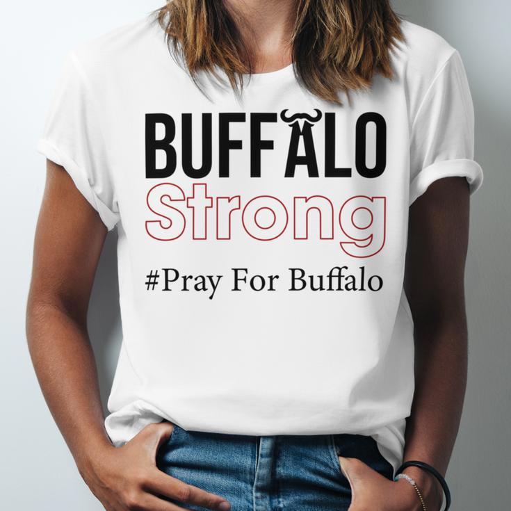 Buffalo Strong Pray For Buffalo Unisex Jersey Short Sleeve Crewneck Tshirt