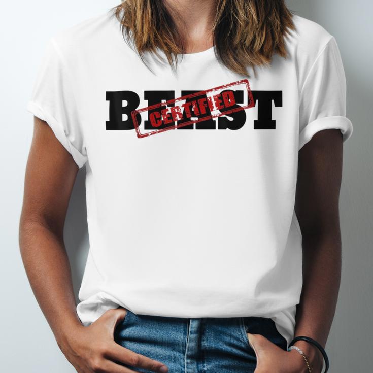 Certified Beast Athletic Workout Fitness 486 Trending Shirt Unisex Jersey Short Sleeve Crewneck Tshirt