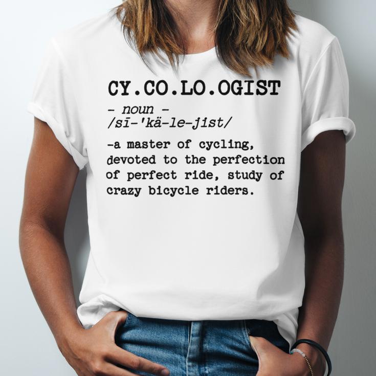 Cycologist Definition Sticker Funny Gift For Cycling Lover Classic Tshirt Unisex Jersey Short Sleeve Crewneck Tshirt