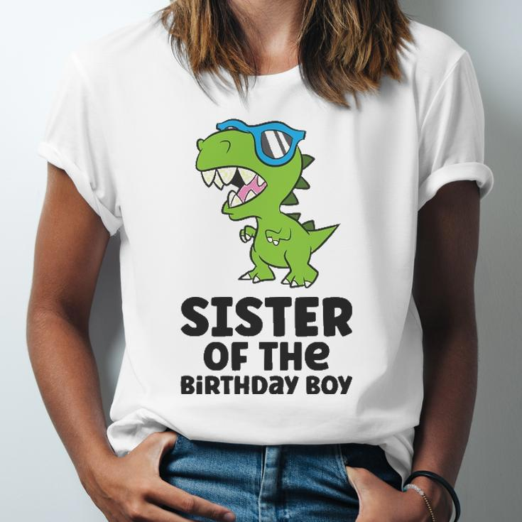 Dinosaur Birthday Sister Of The Birthday Boy Jersey T-Shirt