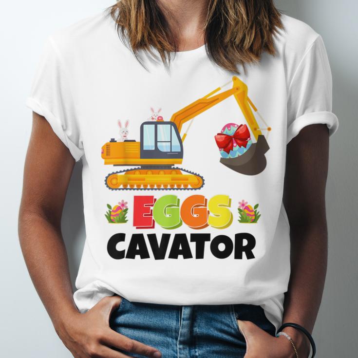 Excavator Shirts For Toddler Boys Girls Easter Eggs Cavator Unisex Jersey Short Sleeve Crewneck Tshirt