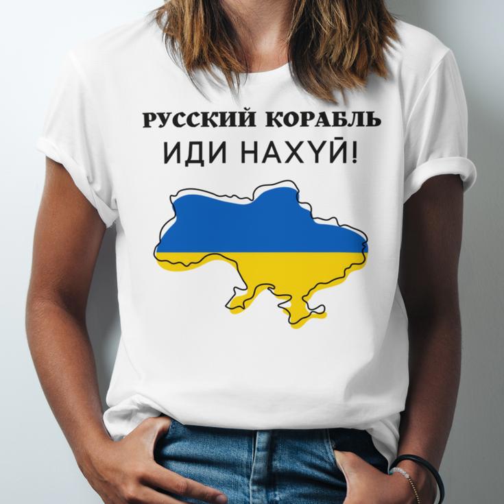 Flag Map Russian Warship Go F Unisex Jersey Short Sleeve Crewneck Tshirt