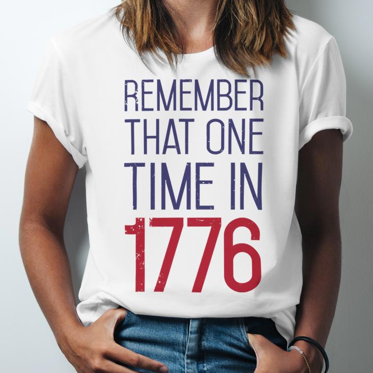 Fourth Of July Remember 1776 Funny 744 Shirt Unisex Jersey Short Sleeve Crewneck Tshirt