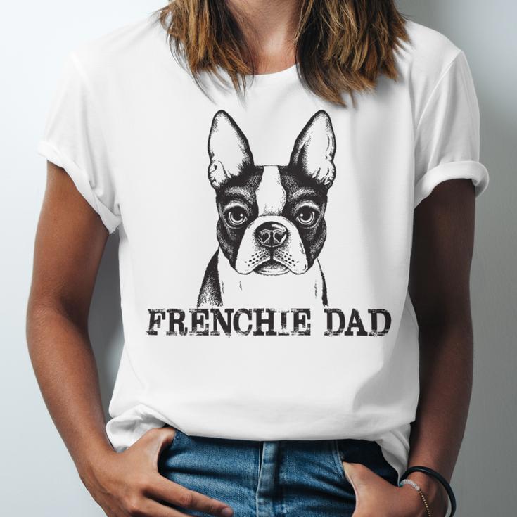 Frenchie Dad French Bulldog Dog Lover Funny Men 605 Trending Shirt Unisex Jersey Short Sleeve Crewneck Tshirt