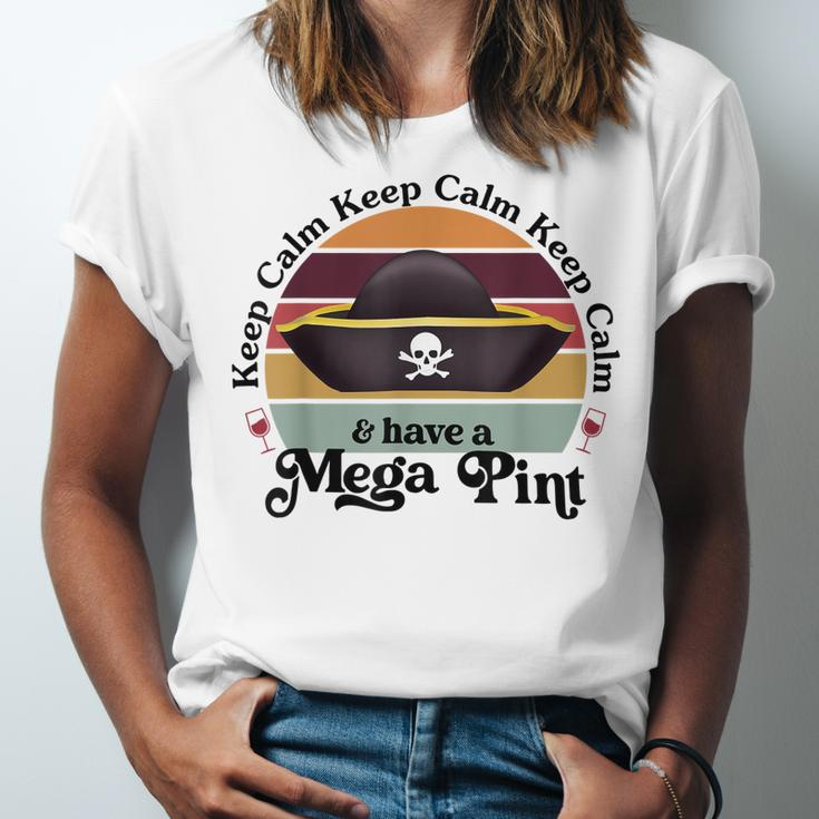 Funny Vintage Mega Pint Keep Calm & Have A Mega Pint Unisex Jersey Short Sleeve Crewneck Tshirt