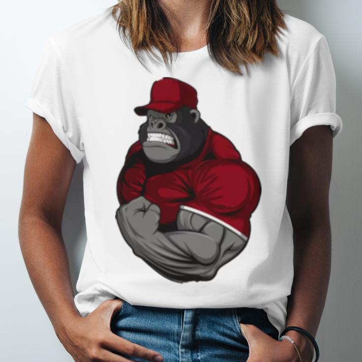 Gorilla Muscle Unisex Jersey Short Sleeve Crewneck Tshirt