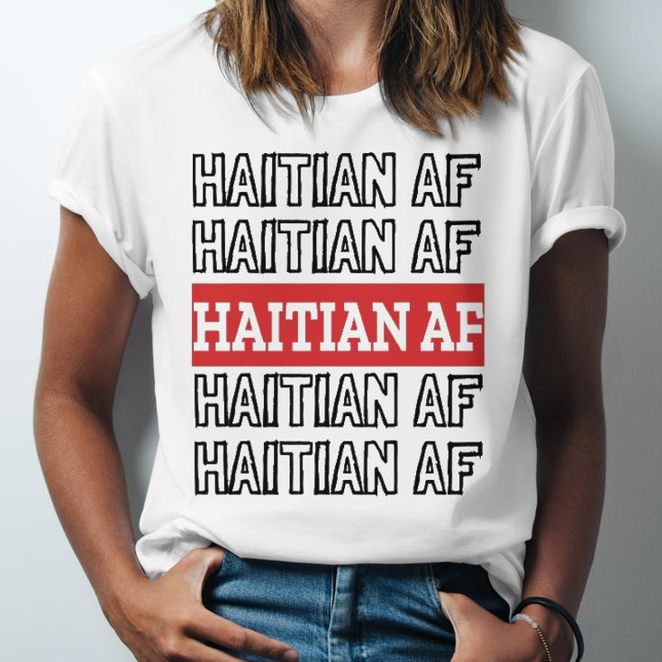 Haitian Af Patriotic Red Blue Haiti Haitian Flag Day Jersey T-Shirt