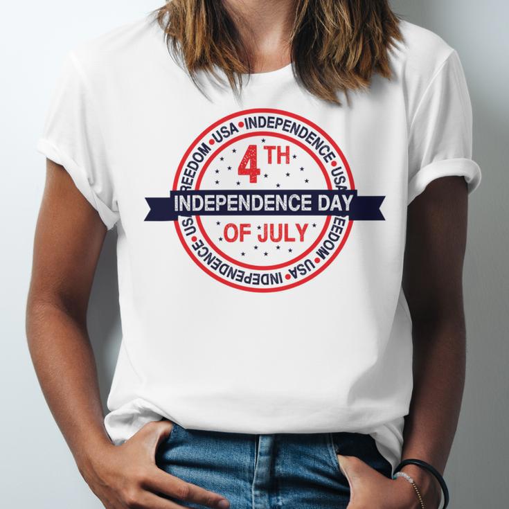 Happy 4Th Of July Usa Freedom Unisex Jersey Short Sleeve Crewneck Tshirt