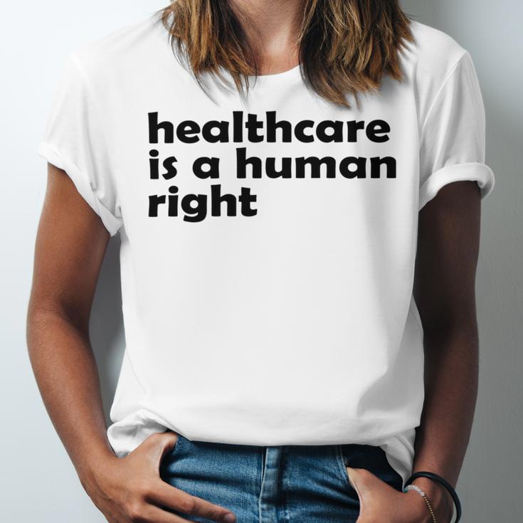 Healthcare Is A Human Right Unisex Jersey Short Sleeve Crewneck Tshirt