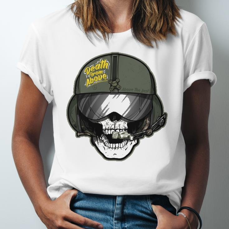 Helicopter Reaper Pilot Military Aviation Crewmember Jersey T-Shirt
