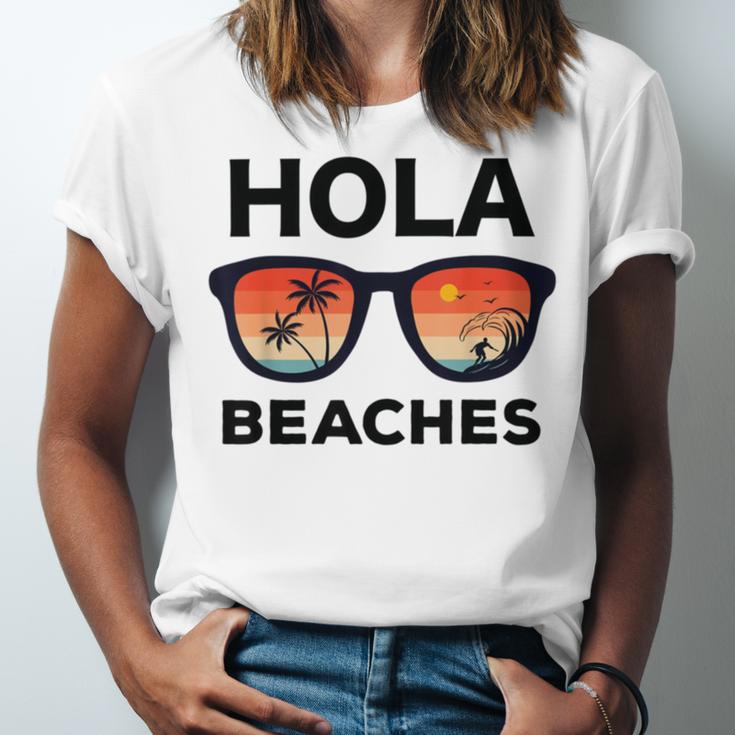 Hola Beaches Funny V2 Unisex Jersey Short Sleeve Crewneck Tshirt